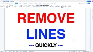 How To Remove Lines In WPS Office - [ Delete Horizontal Line ]