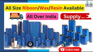 Ribbon Barcode Printer Ribbon Label & Ribbon All Size Wax Wax Rejin Rejin Blue Red 1"Core  1/2"Core