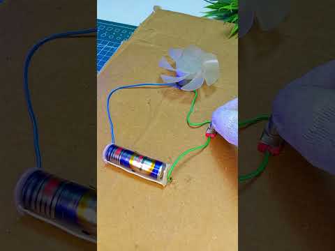 ⚡ Battery Spinning Experiment – Science or Magic? 🌀🔋 #experiment #dcmotor