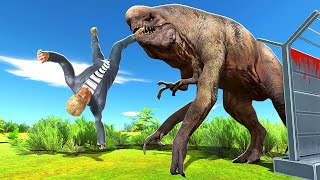 Distortus Rex ESCAPES Enclosure - Animal Revolt Battle Simulator
