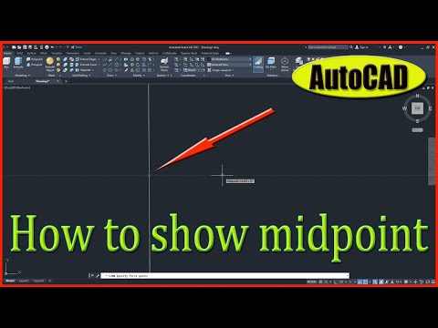 How to show midpoint in autocad #youtubevideo #autocad