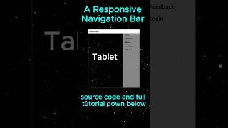 Responsive Navigation Bar with HTML, CSS & JavaScript