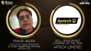 Aptech won best Skill Development company of the year at Business Innovation Conference & Awards