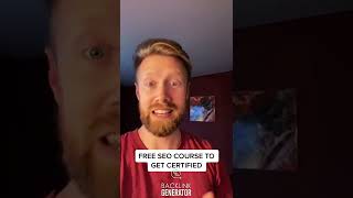 Free SEO Course to Get Certified #seo #seotips #seotips2022 #seotools #seohacks #shorts
