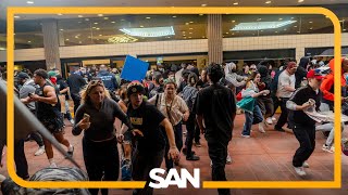 ‘No Sleep for ICE’: LA activists target hotels with nightly noise protests