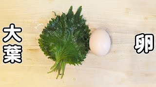 【大葉と卵の簡単レシピ】焼くだけ簡単！大葉の黄金焼きが美味しすぎて箸が止まらない！夏にオススメ絶品副菜レシピ