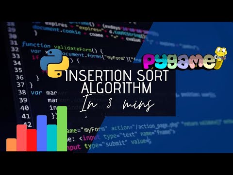 Insertion Sort Algorithm | Python Pygame | Sorting Algorithms Visualized
