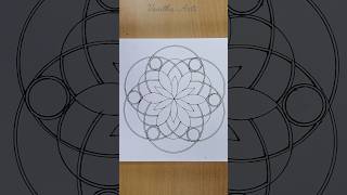 Mandala Outline Easy Method Using Geometric Design #satisfying #mandala #shorts #reels #vanithaarts