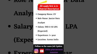 EY Hiring 2025 – Multiple Roles | Apply Now! 🚀