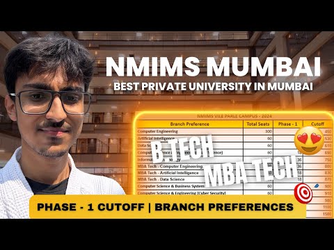 NMIMS CET Phase 1 Cutoff 👀🥹 | Easy Admission | NMIMS Mumbai Cutoff | Engineering College in Mumbai