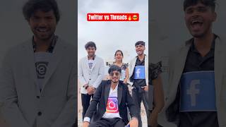 Twitter vs threads😎🔥❌❌ #comedy #threads #twitter #comedyfilm #funny