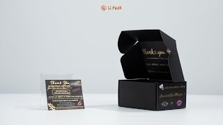 Elegant & Durable: Gold Foil Mailer Box for Premium Brands✨| Packaging Manufacturer #giftbox