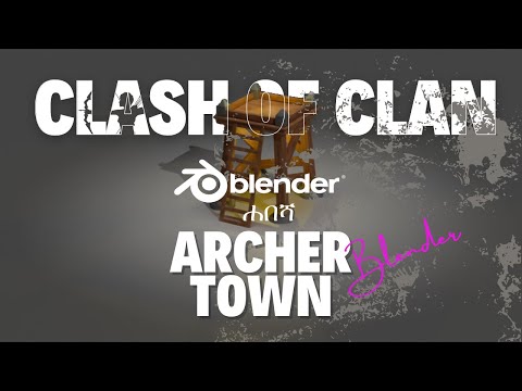 3D Clash of Clan Archer Town Easy Model