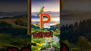 P For 🦜Parrot 🐦_A For🍎 Apple 🍏#shortsvideo #aforapplebforballcforcatdfordog #@YouTubehet181