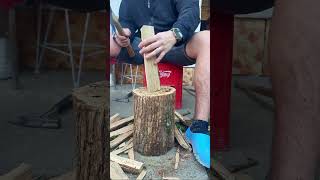 Enjoy This: Logs Chopped into Perfect Firewood!