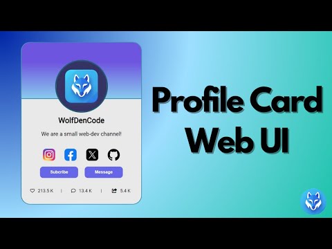 Create A Simple Profile Card UI | HTML & CSS