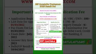 BSF Constable Tradesmen Result 2023 Out #bsf #bsftradesmen #tradesman #bsfbharti2022 #viral #shorts