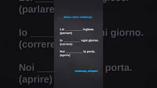Italian Present Tense Challenge #1 | Daily Language Practice