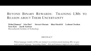 [QA] Beyond Binary Rewards: Training LMs to Reason about Their Uncertainty