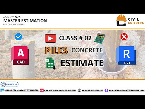 Master Pile Concrete Estimation: Cement, Sand & Aggregate in Excel & Revit | Class 2