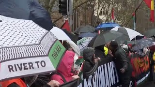 Thousands turn up to march across Sydney Harbour Bridge in pro-Palestine protest