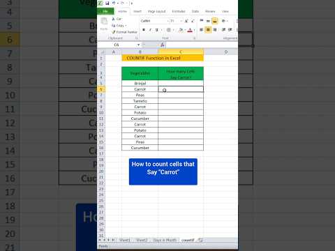 COUNTIF function in Excel #exceltips #exceltricks #exceltutorial