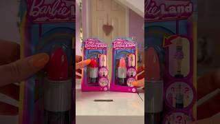 [ASMR] UNBOXING *NEW* MYSTERY MINI BARBIE LAND LIPSTICK REVEALS!!🫢💄💅🏻✨ (1 INCH TALL?!😳) #Shorts