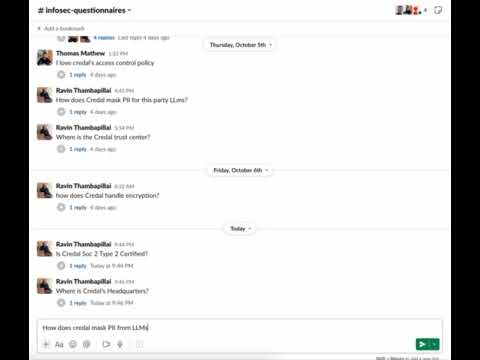 Credal Answering questions based on a knowledge base in slack
