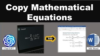 How to Copy Complex Mathematical Equations from Chat-GPT to MS Word