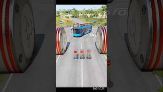 Hydraulic Press vs Buses & Truck – Filmy Style Escape in BeamNG.drive! 😱🔥#shorts