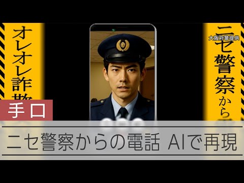 「ニセ警察官」動画、生成AIで詐欺手口を紹介　大阪府警