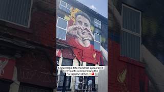 A new Diogo Jota mural has appeared in Liverpool to commemorate the Portuguese striker 🫶 #shorts