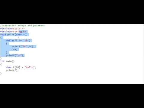 Character arrays and pointers - part 2