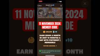 EARN $5000 A MONTH IN JUST 10 MINUTES A DAY WITH PINTEREST | MEMEGIRLS #memefi #code #codetoday