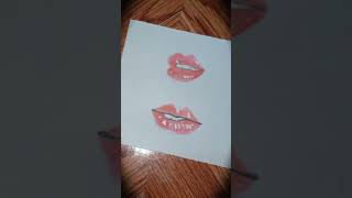 Lips Drawing | pencil colors lips drawing easy transition | #shorts #art #transitionshorts