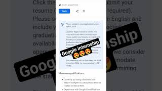 Google internship for summer 2024 #google #internship #googlecloud #engineering #career #summer