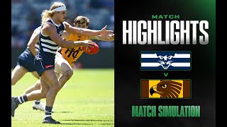 Geelong Cats v Hawthorn Highlights | Match Simulation, 2025 | AFL