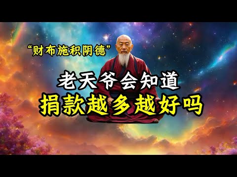 如何财布施才能积阴德？捐款越多真的越好吗？累积福报，福延子孙