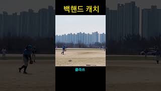 백핸드캐치와 송구. 국대 내야수 클라쓰 #baseball #여자야구 #사회인야구 #리얼디아몬즈 #infielder