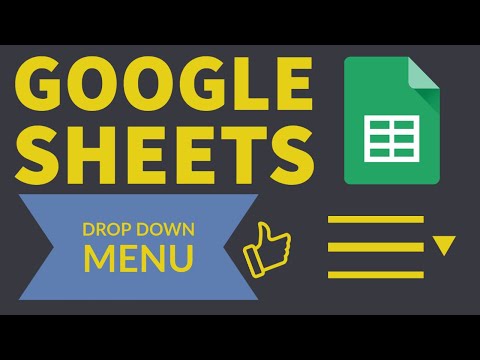 How to make a Drop Down Menu in Google Sheets