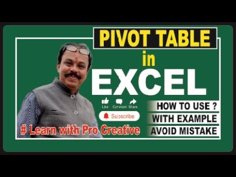 Pivot Table Function in Excel Hindi (Part 2)