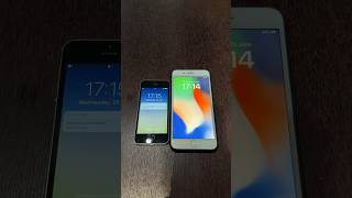 iPhone 5s on iOS 10 vs iPhone 8 Plus on iOS 16 boot up test #shorts #iphone5s #iphone8plus #ios