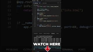 Shorts - Web Dev With Flask #programming #webdevelopment #webdeveloper #pythonflask