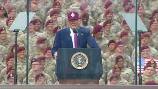 Full Trump speech at Fort Bragg highlights Army and LA protests over ICE raids before DC parade
