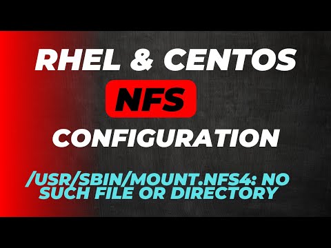 NFS configuration for linux  | rhel8 | centos8 | /usr/sbin/mount.nfs4: No such file or directory
