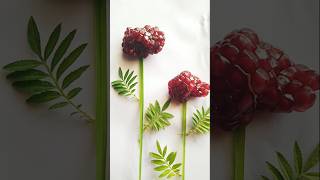 fruit 🍓flower#simple🎭 #anar fruit carving ideas #flowers #flowerart #fruitart #fruit #easy #shorts