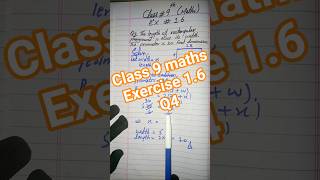 class 9 maths kpk unit 1 exercise 1.6 Q4 #math9 #foryou