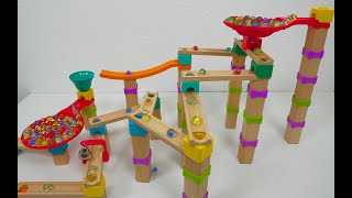 Hape Marble Run Race | Joint the Blocks by Stacking | Swirling ASMR