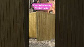 Unusual opening Electric Gates #ElectricGates #GateSafety #AutomaticGates #poweredGates