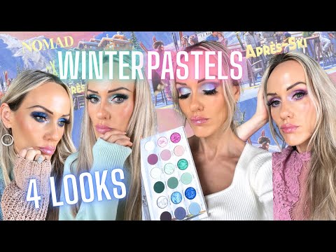 NOMAD COSMETICS CHAMONIX APRÈS-SKI PALETTE REVIEW | SWATCHES | 4 LOOKS | WINTER PASTELS